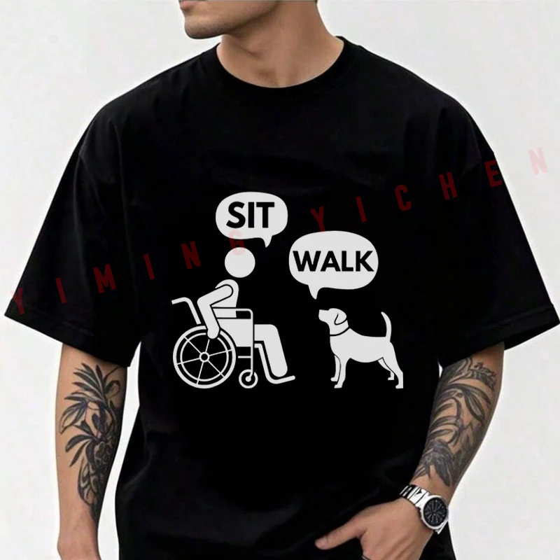 Sit& Walk Wheelchair And Dog Pattern Motorcycle T-Shirt Men Cotton O-neck Short Sleeve TShirt Fashion Tops Tee
Sit& Walk Wheelchair And Dog Pattern Motorcycle T-Shirt Men Cotton O-neck Short Sleeve TShirt Fashion Tops Tee