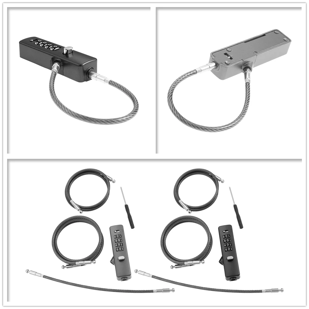 1set 4-Digit Cable Combination Lock with 3 Steel Cables 30/60/120cm Adjustable Skis Bikes Helmets Lockers Cabinet Door Potable
1set 4-Digit Cable Combination Lock with 3 Steel Cables 30/60/120cm Adjustable Skis Bikes Helmets Lockers Cabinet Door Potable