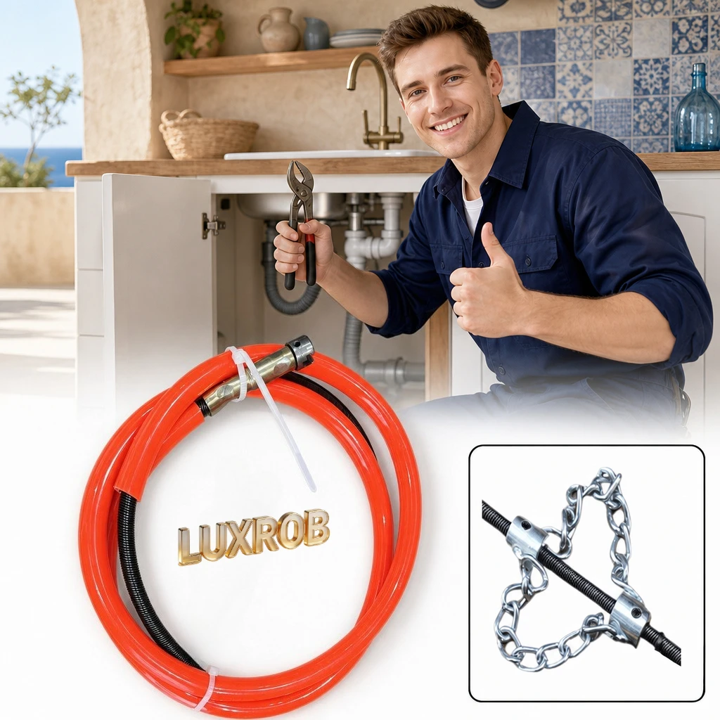 New Arrival Heavy-Duty Drain Pipe Cleaner with Adjustable Screw Lock Chain, for 50-160mm Toilet Sink Shower Bathtub Clog Remover
New Arrival Heavy-Duty Drain Pipe Cleaner with Adjustable Screw Lock Chain, for 50-160mm Toilet Sink Shower Bathtub Clog Remover