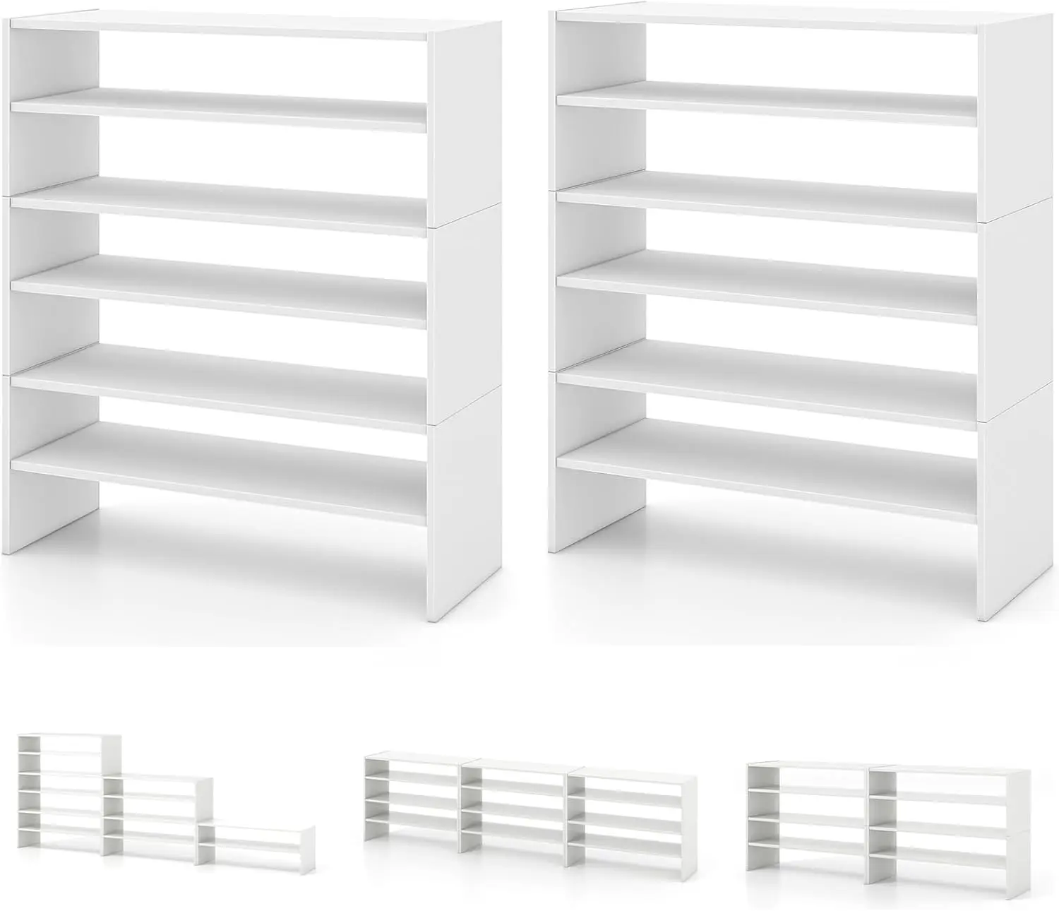 6-layer independent shoe rack organizer, suitable for storing 18 pairs of shoes. A wooden shoe rack with a width of 31 inches
6-layer independent shoe rack organizer, suitable for storing 18 pairs of shoes. A wooden shoe rack with a width of 31 inches