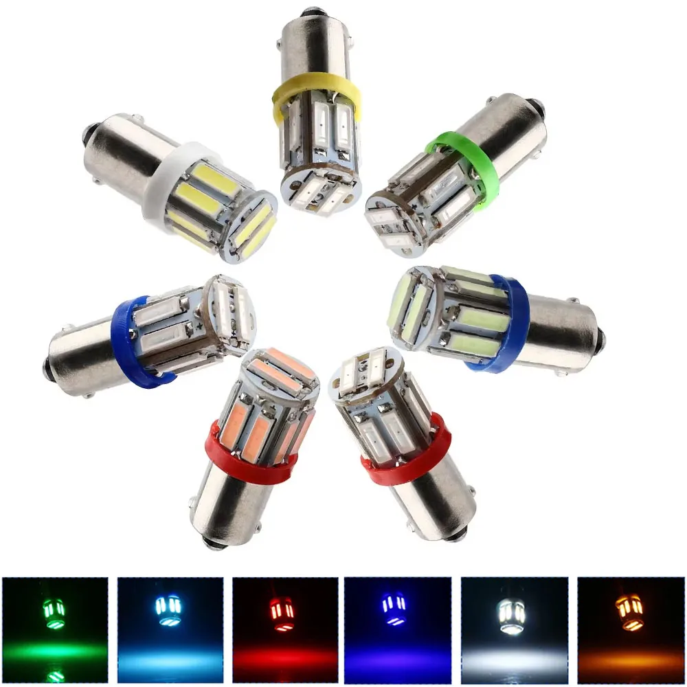 10PCS DC 12V 24V T11 BA9S 7014 10 SMD 250LM Led Bulb Door Side Map Indicator Reverse Reading Tail Light Car White Red Blue Amber
10PCS DC 12V 24V T11 BA9S 7014 10 SMD 250LM Led Bulb Door Side Map Indicator Reverse Reading Tail Light Car White Red Blue Amber