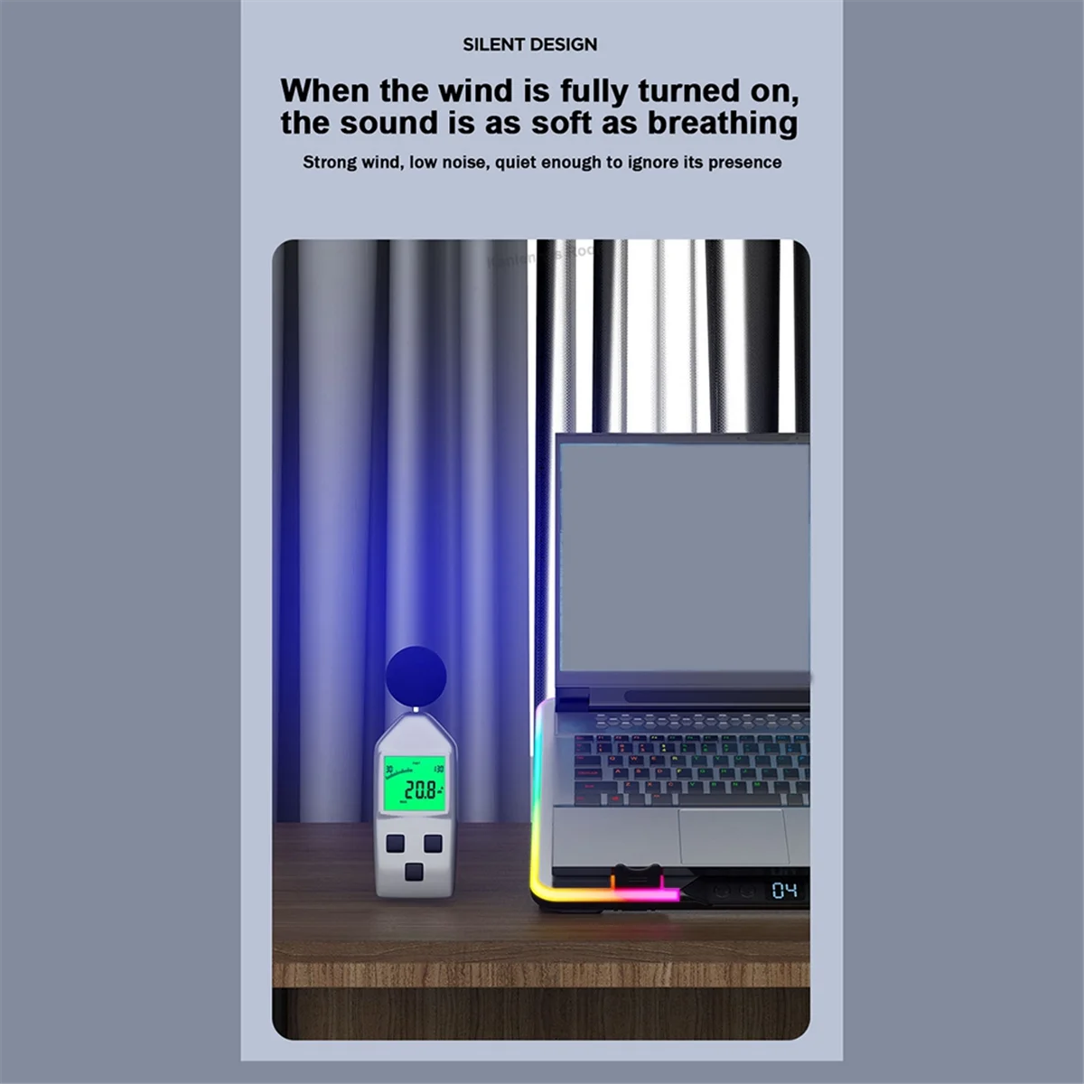 Охлаждающая подставка для игрового ноутбука Durable-Design F36 с RGB-подсветкой A
Охлаждающая подставка для игрового ноутбука Durable-Design F36 с RGB-подсветкой A