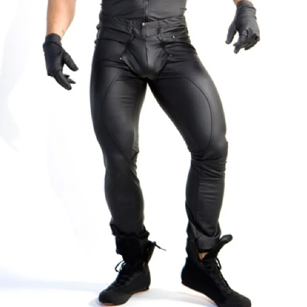 Autumn Men Streetwear PU Leather Legging Wet Look Skinny Pouch Pants Trousers Clubwear Tight Man Pants
Autumn Men Streetwear PU Leather Legging Wet Look Skinny Pouch Pants Trousers Clubwear Tight Man Pants