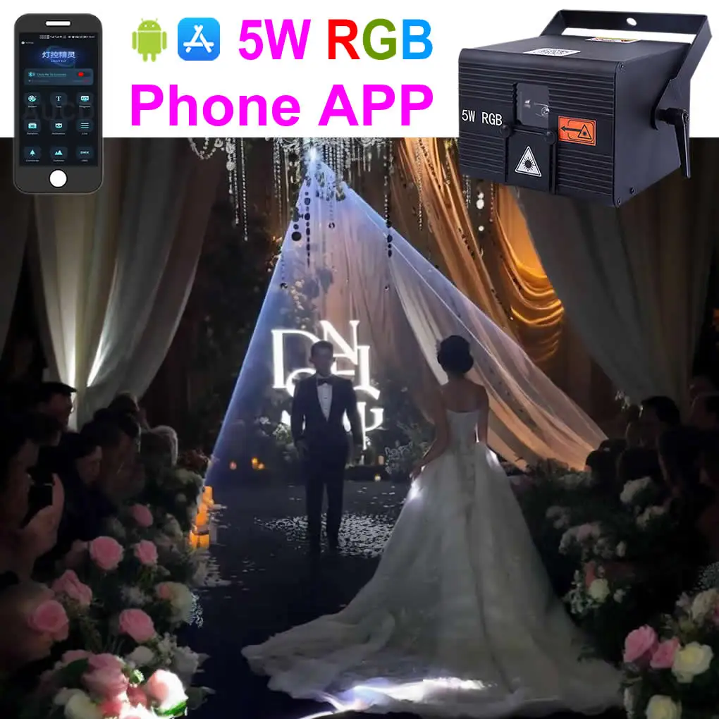 5W-8W RGBW Laser Projector Lights Android & Apple APP Program Control ILDA DMX For Wedding Celebration Party Show Stage Lighting
5W-8W RGBW Laser Projector Lights Android & Apple APP Program Control ILDA DMX For Wedding Celebration Party Show Stage Lighting