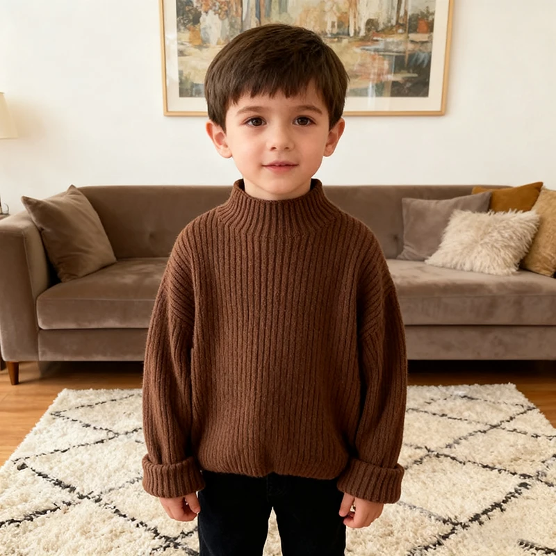 Осенние новые вязаные свитера с высоким воротником для маленьких мальчиков и девочек, зимняя одежда, детский пуловер с длинными рукавами, вязаный свитер, теплая одежда
Осенние новые вязаные свитера с высоким воротником для маленьких мальчиков и девочек, зимняя одежда, детский пуловер с длинными рукавами, вязаный свитер, теплая одежда