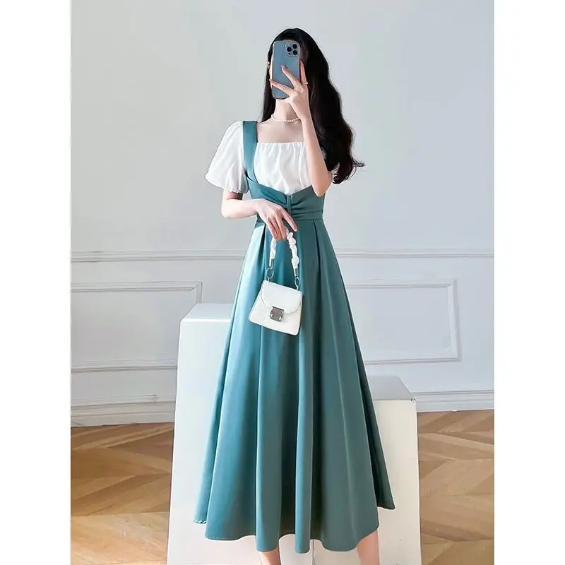 Vestido Dress Women Vintage Korean Office Ladies Lantern Sleeves Fashion Casual Square collar Loose Solid Elegant New High Waist
Vestido Dress Women Vintage Korean Office Ladies Lantern Sleeves Fashion Casual Square collar Loose Solid Elegant New High Waist