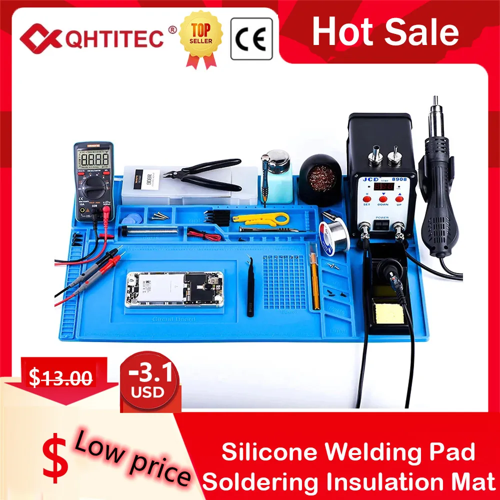 Soldering Mat Insulation Silicone Welding Pad Repair Work Kit Heat-resistant Magnetic Soldering Station for BGA Soldering Iron
Soldering Mat Insulation Silicone Welding Pad Repair Work Kit Heat-resistant Magnetic Soldering Station for BGA Soldering Iron