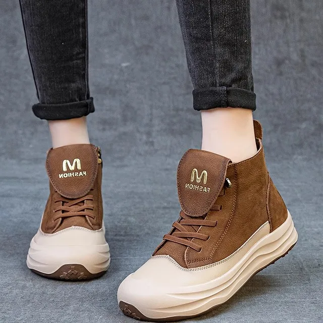Handmade High-Top Short Boots Thick Bottom Leather Boots Vintage Style round Toe Flat Heel All-Season Women's Boots
Handmade High-Top Short Boots Thick Bottom Leather Boots Vintage Style round Toe Flat Heel All-Season Women's Boots
