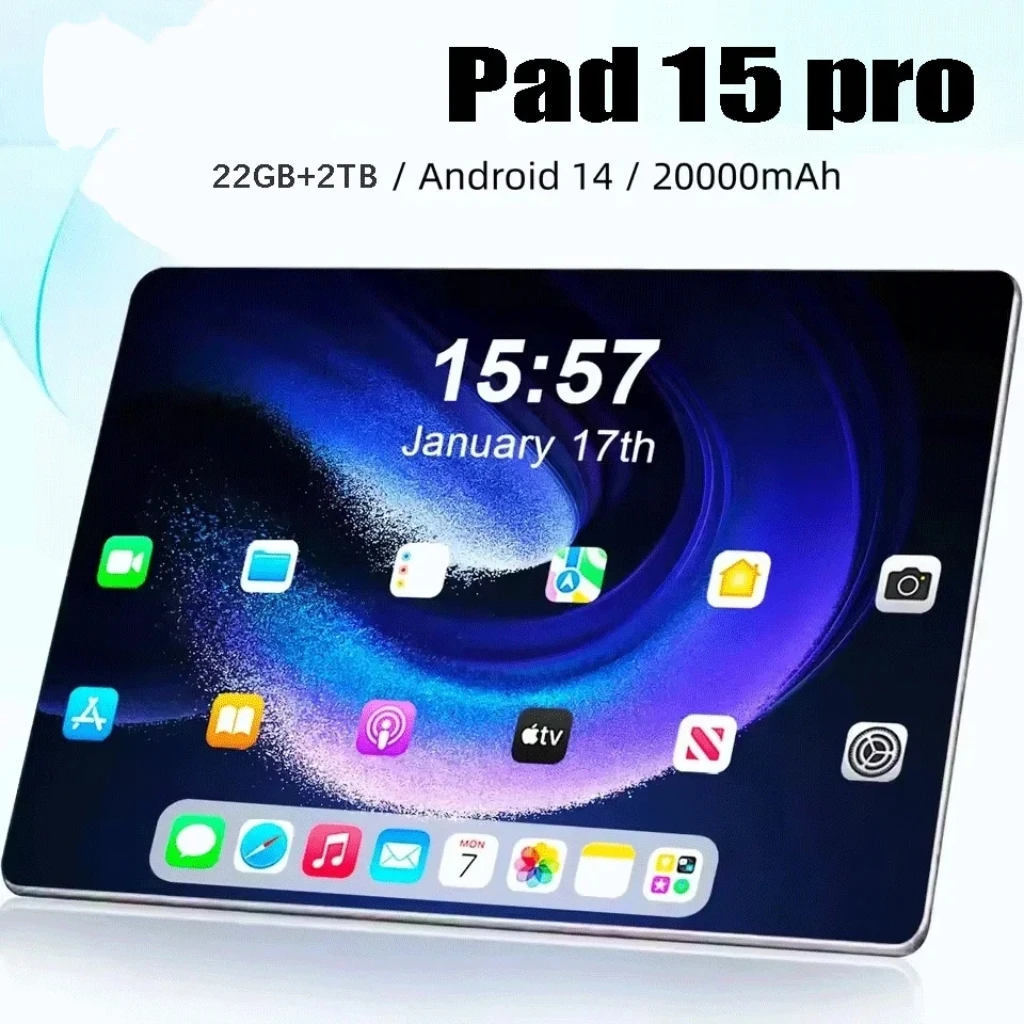 New Original Pad 15 Pro Tablet PC Android 14 Snapdragon 8 Gen2 Mi Tab 22GB+2TB Dual SIM 5G WiFi GPS Google Play HD Screen
New Original Pad 15 Pro Tablet PC Android 14 Snapdragon 8 Gen2 Mi Tab 22GB+2TB Dual SIM 5G WiFi GPS Google Play HD Screen
