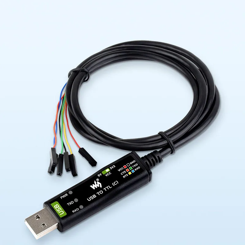 Original FT232RNL Chip Industrial USB to TTL 6Pin Serial Cable with Hardware Flow Control & Multi Protection Circuits
Original FT232RNL Chip Industrial USB to TTL 6Pin Serial Cable with Hardware Flow Control & Multi Protection Circuits