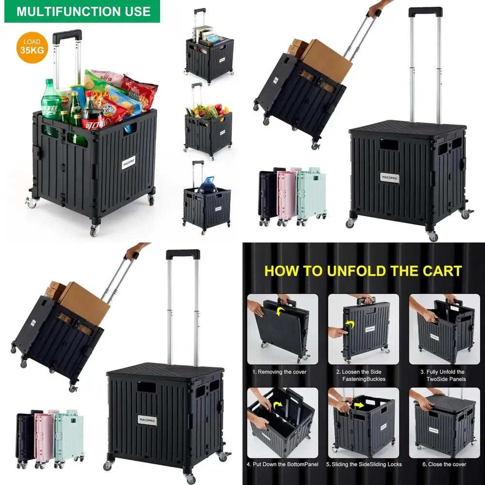 Портативная складная тележка для покупок с раскладным ящиком для инструментов, 4 поворотными колесами, для продуктов, офисных и школьных принадлежностей (черная)
Портативная складная тележка для покупок с раскладным ящиком для инструментов, 4 поворотными колесами, для продуктов, офисных и школьных принадлежностей (черная)