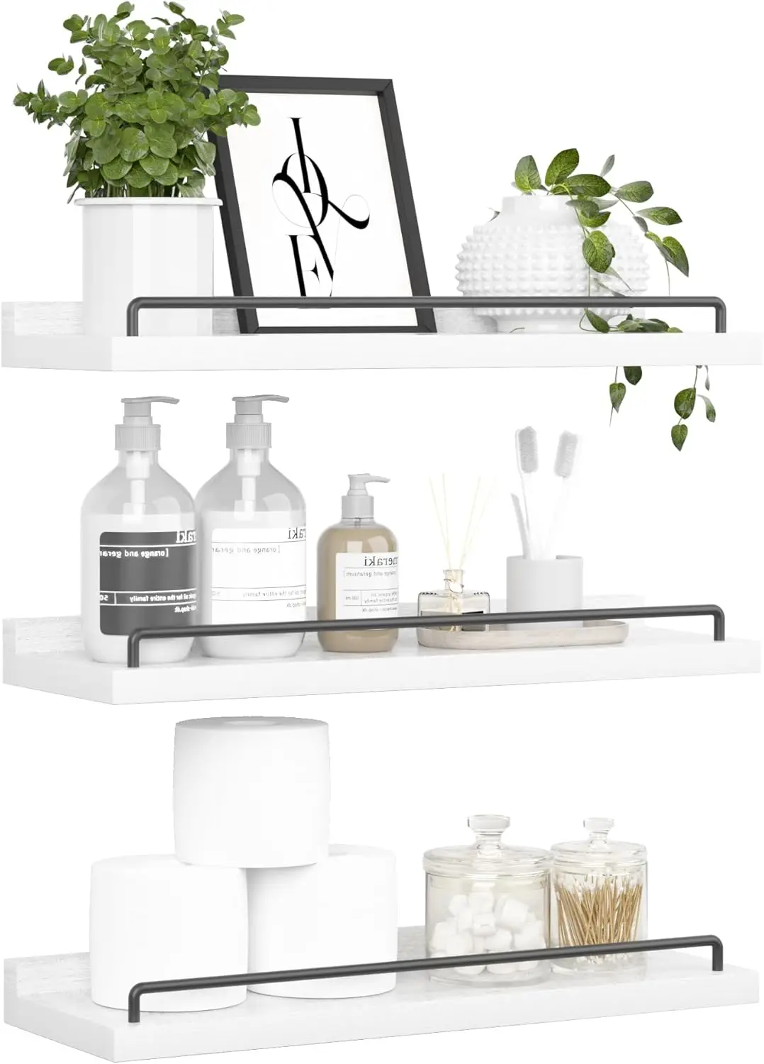 Floating Shelves for Wall Decor, White Shelves for Bathroom, Living Room, Bedroom, Picture Frames, Plants, Kitchen (Set
Floating Shelves for Wall Decor, White Shelves for Bathroom, Living Room, Bedroom, Picture Frames, Plants, Kitchen (Set