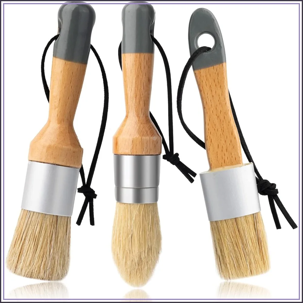 Chalk Wax Paint Brushes 3pcs, Natural Bristle Stencil Brush Set for Furniture, No Shedding
Chalk Wax Paint Brushes 3pcs, Natural Bristle Stencil Brush Set for Furniture, No Shedding