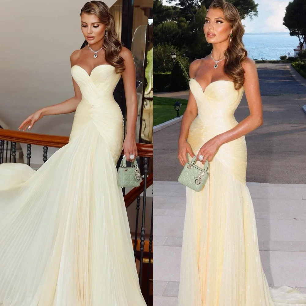 Customized Elegant Strapless Sleeveless Evening Dress High Quality Chiffon Prom Dresses Delicate Ivory Special Occasion Gowns
Customized Elegant Strapless Sleeveless Evening Dress High Quality Chiffon Prom Dresses Delicate Ivory Special Occasion Gowns