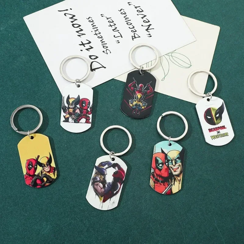 Disney Cartoon Deadpool Wolverine Keychain Set Metal Pendant Anime Figures Backpack Pendant Cosplay Toys Children Birthday Gifts
Disney Cartoon Deadpool Wolverine Keychain Set Metal Pendant Anime Figures Backpack Pendant Cosplay Toys Children Birthday Gifts