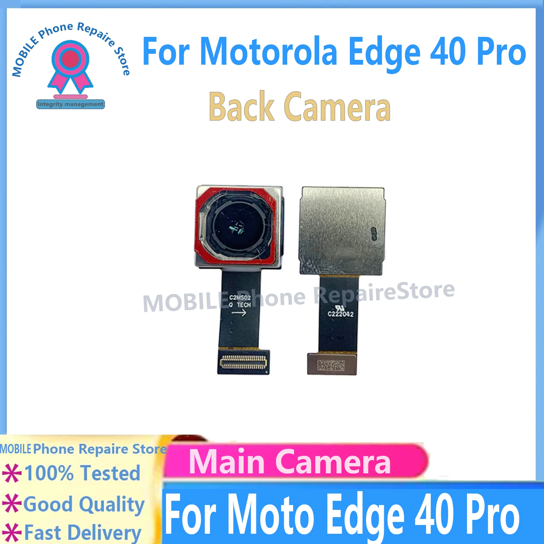 For Motorola Edge 40 Pro Rear camera cable Main and secondary camera modules Replacement Repair accessories Original quality Qui
For Motorola Edge 40 Pro Rear camera cable Main and secondary camera modules Replacement Repair accessories Original quality Qui