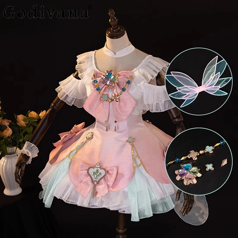 Valentine's Day Cosplay Glory Clothing Women Wig Wing Props Accessories Sweet Dress Set Female Halloween Party Dress Suits
Valentine's Day Cosplay Glory Clothing Women Wig Wing Props Accessories Sweet Dress Set Female Halloween Party Dress Suits