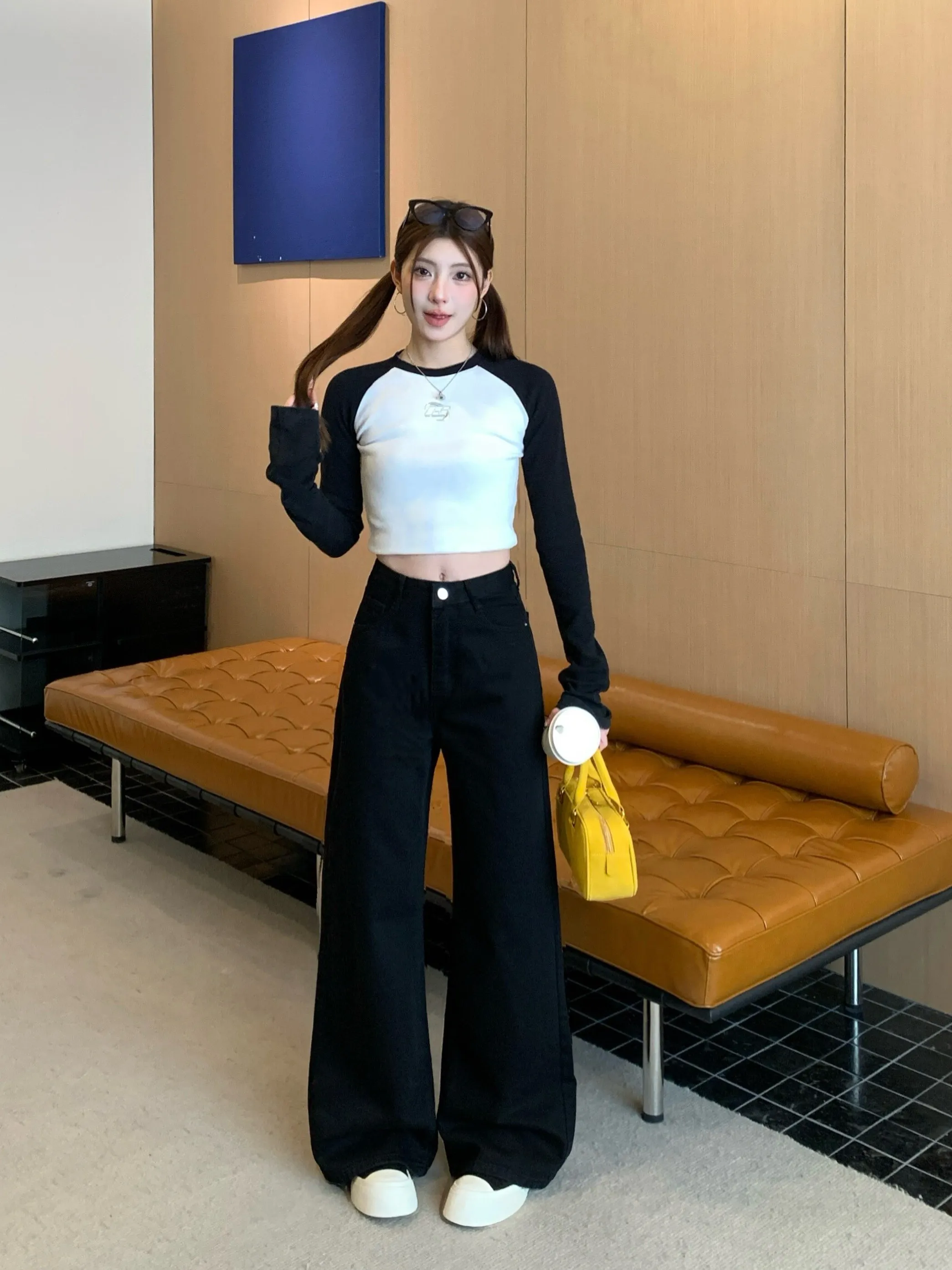 American Style High Waist Wide Leg Denim Jeans Women's Spring Autumn Loose Slimming Small Size Not Legging Flared Pants
American Style High Waist Wide Leg Denim Jeans Women's Spring Autumn Loose Slimming Small Size Not Legging Flared Pants
