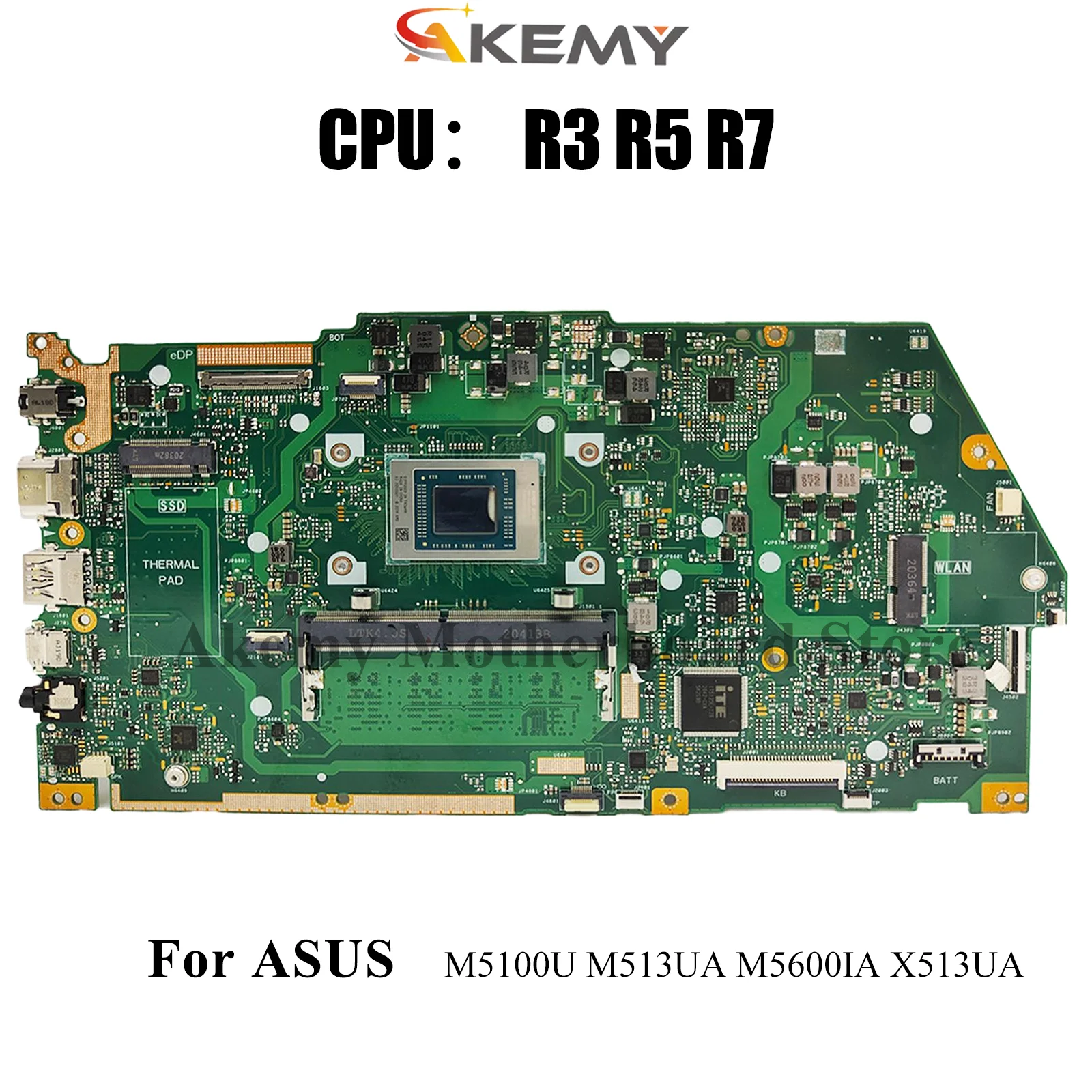 Материнская плата для ноутбука X513UA для ASUS VivoBook X513U M513UA M5600IA M5100U X513UA, материнская плата с процессором R3 R5 R7, 100% тест, ОК, быстрая доставка
Материнская плата для ноутбука X513UA для ASUS VivoBook X513U M513UA M5600IA M5100U X513UA, материнская плата с процессором R3 R5 R7, 100% тест, ОК, быстрая доставка