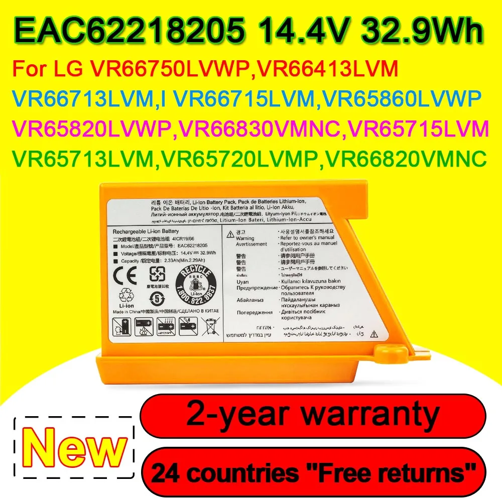 For LG Sweeping Mopping Robot VR66830VMNC VR66750LVWP VR66413LVM VR65860LVWP EAC62218205 EAC60766107 Vacuum Cleaner Battery
For LG Sweeping Mopping Robot VR66830VMNC VR66750LVWP VR66413LVM VR65860LVWP EAC62218205 EAC60766107 Vacuum Cleaner Battery
