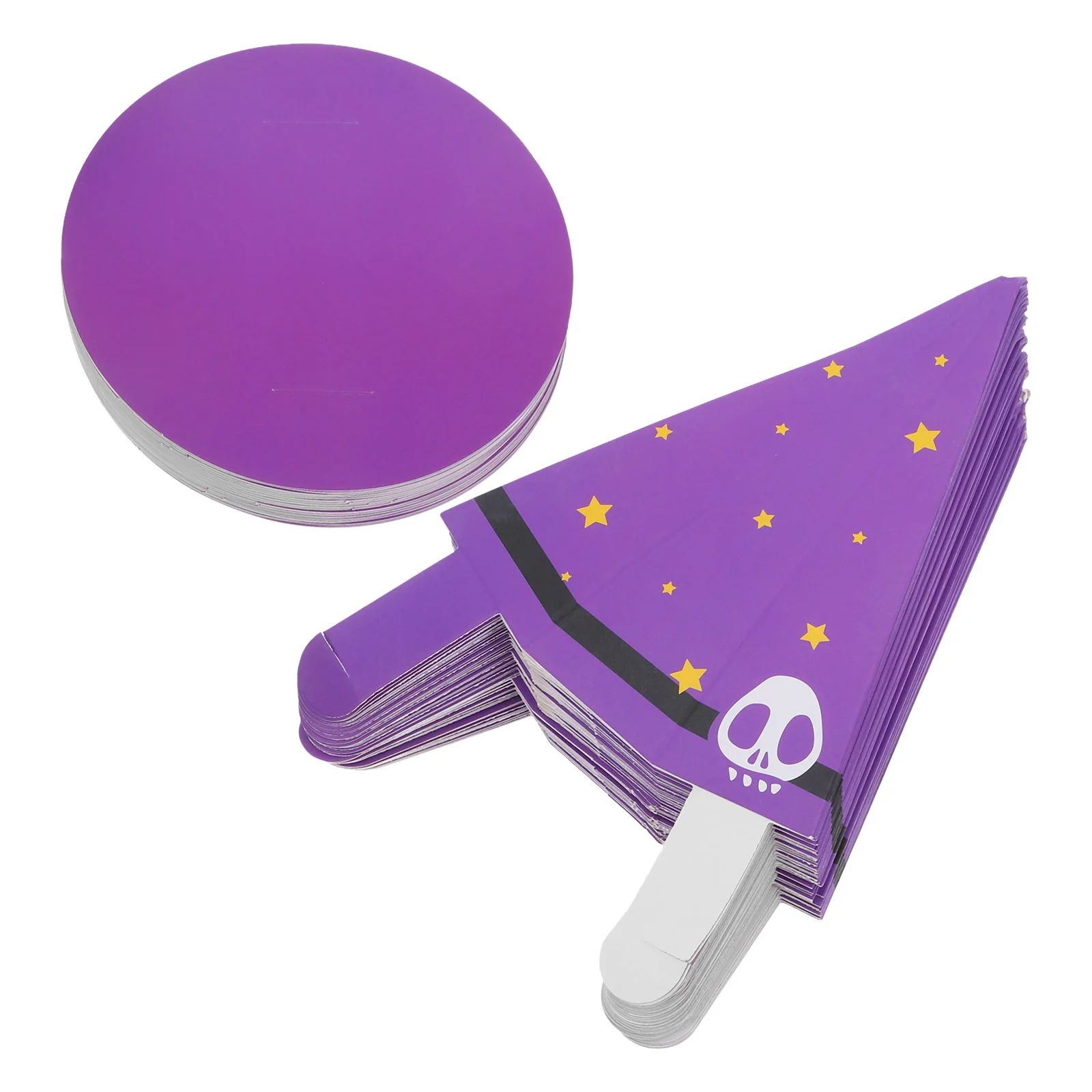 50 Pcs Halloween Treat Boxes Gift Snackbox Trick or Bags Purple Paper Witch Hat Shaped Candy 
50 Pcs Halloween Treat Boxes Gift Snackbox Trick or Bags Purple Paper Witch Hat Shaped Candy