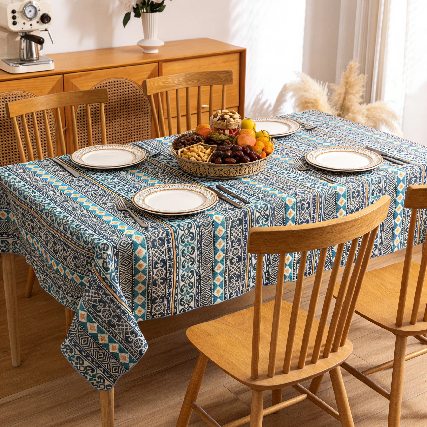 1pc yarn-dyed tablecloth, Bohemian-style table cover cloth, suitable for various occasions such as kitchens and living rooms
1pc yarn-dyed tablecloth, Bohemian-style table cover cloth, suitable for various occasions such as kitchens and living rooms