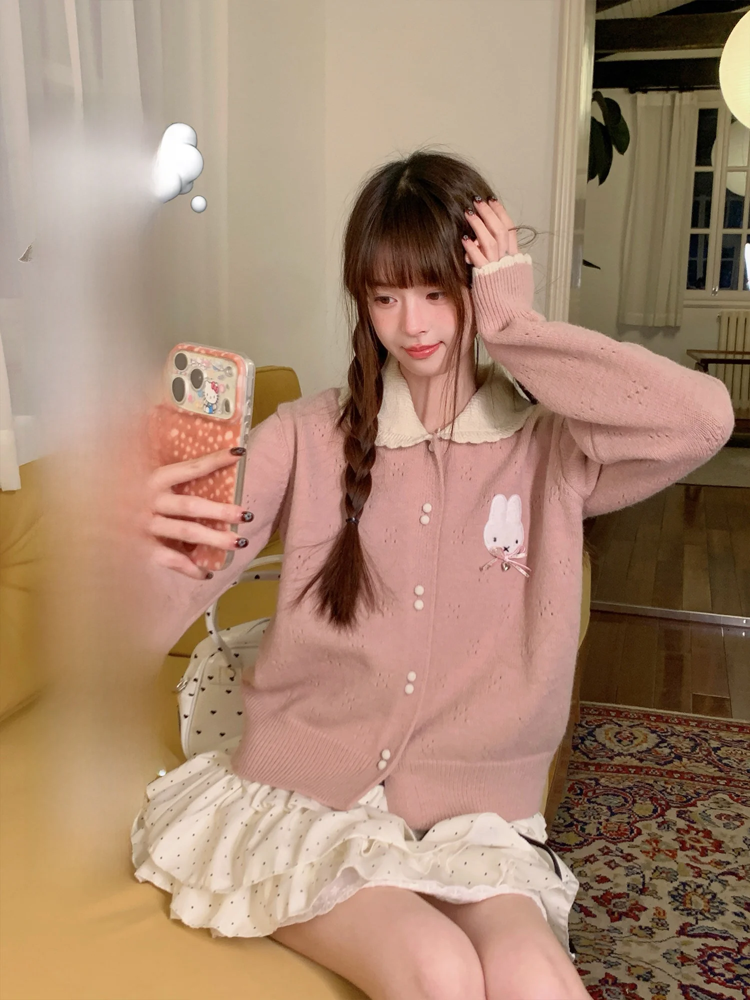 BibiBency Rabbit Knitted Cardigan Pink Long Sleeve Girl's Feel Spring Outerwear Casual Simple Style Button Closure
BibiBency Rabbit Knitted Cardigan Pink Long Sleeve Girl's Feel Spring Outerwear Casual Simple Style Button Closure