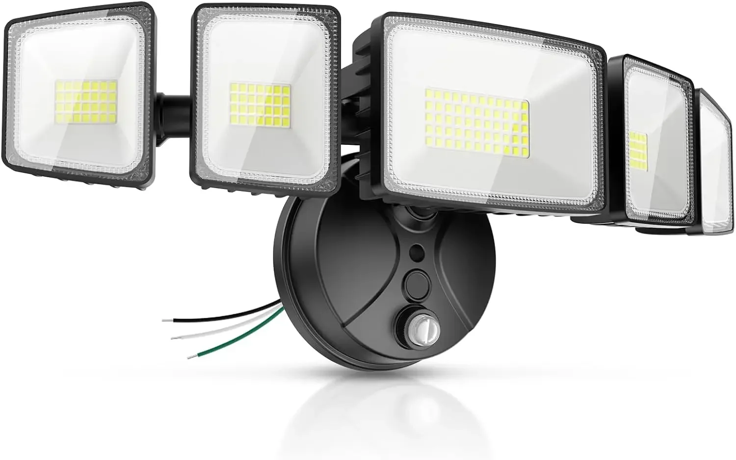 120W 12000LM Dusk to Dawn Outdoor Flood Lights, 5 Heads Super Bright 6500K, IP66 Waterproof Hardwired LED Security Light for Garage Yard
120W 12000LM Dusk to Dawn Outdoor Flood Lights, 5 Heads Super Bright 6500K, IP66 Waterproof Hardwired LED Security Light for Garage Yard
