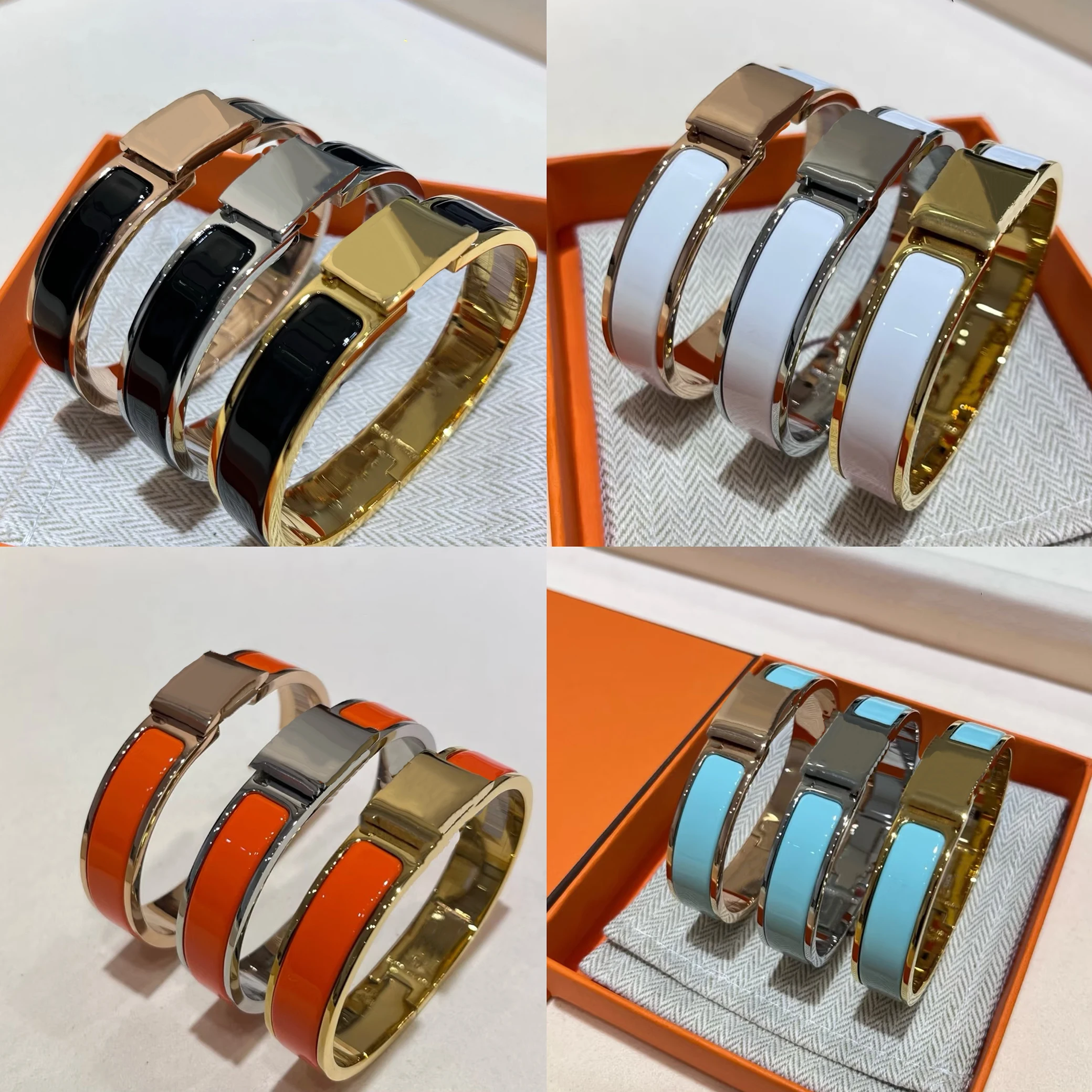 925 boutique jewelry women's wristband, classic letter style H bracelet, engraved logo on the inner ring, video view more
925 boutique jewelry women's wristband, classic letter style H bracelet, engraved logo on the inner ring, video view more