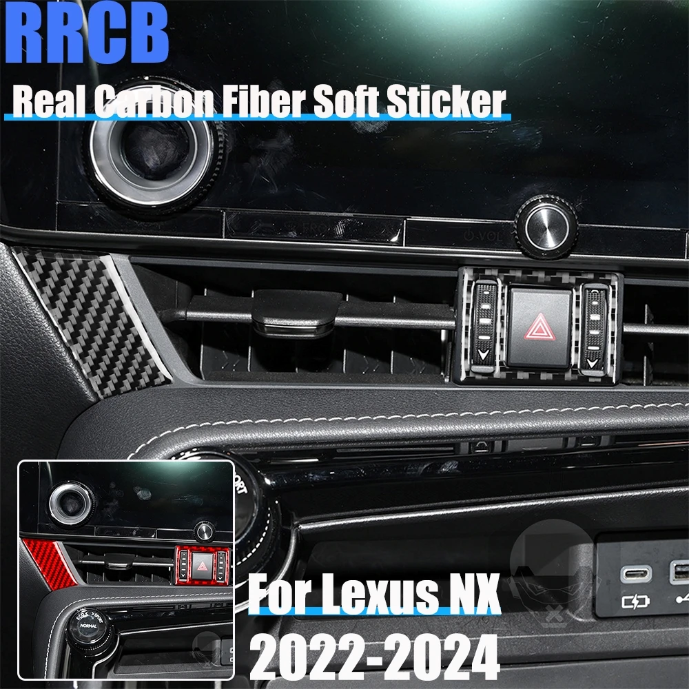 Real Carbon Fiber Car Accessories Hazard Warning Light Cover Soft Sticker For Lexus NX260 NX350H NX400H NX450H 2022 2023 2024
Real Carbon Fiber Car Accessories Hazard Warning Light Cover Soft Sticker For Lexus NX260 NX350H NX400H NX450H 2022 2023 2024