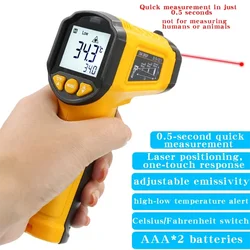 TS380 Infrared Non-Contact Thermometer Handheld Industrial High-Precision Electronic Temperature Gauge TS600 TS380 Infrared Non-Contact Thermometer Handheld Industrial High-Precision Electronic Temperature Gauge TS600