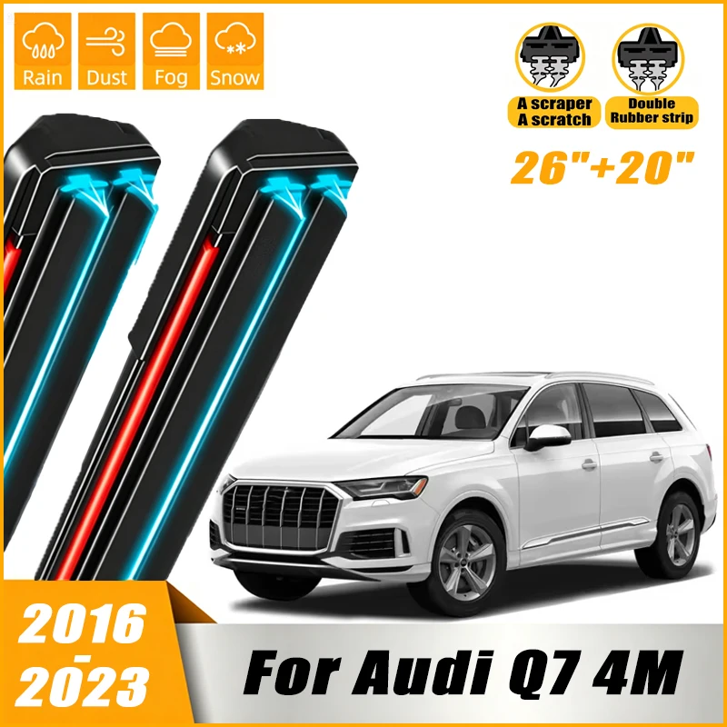 2pcs Front Windshield Windscreen Wiper Blades For Audi Q7 4M 2016 - 2023 2017 2018 2019 2020 2021 Window Rain Brushes 26"+20"
2pcs Front Windshield Windscreen Wiper Blades For Audi Q7 4M 2016 - 2023 2017 2018 2019 2020 2021 Window Rain Brushes 26"+20"