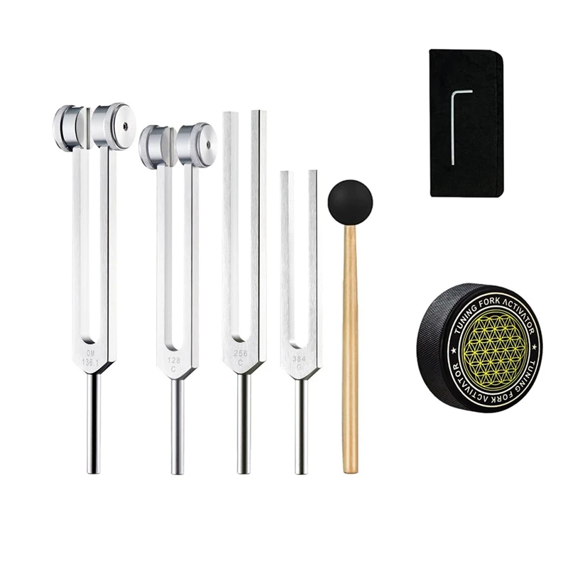 New-Tuning Forks For Healing Set, 128Hz, 136.1Hz, 256Hz, 384Hz,With Hockey Puck Activator , For Chakras, Sound Therapy
New-Tuning Forks For Healing Set, 128Hz, 136.1Hz, 256Hz, 384Hz,With Hockey Puck Activator , For Chakras, Sound Therapy
