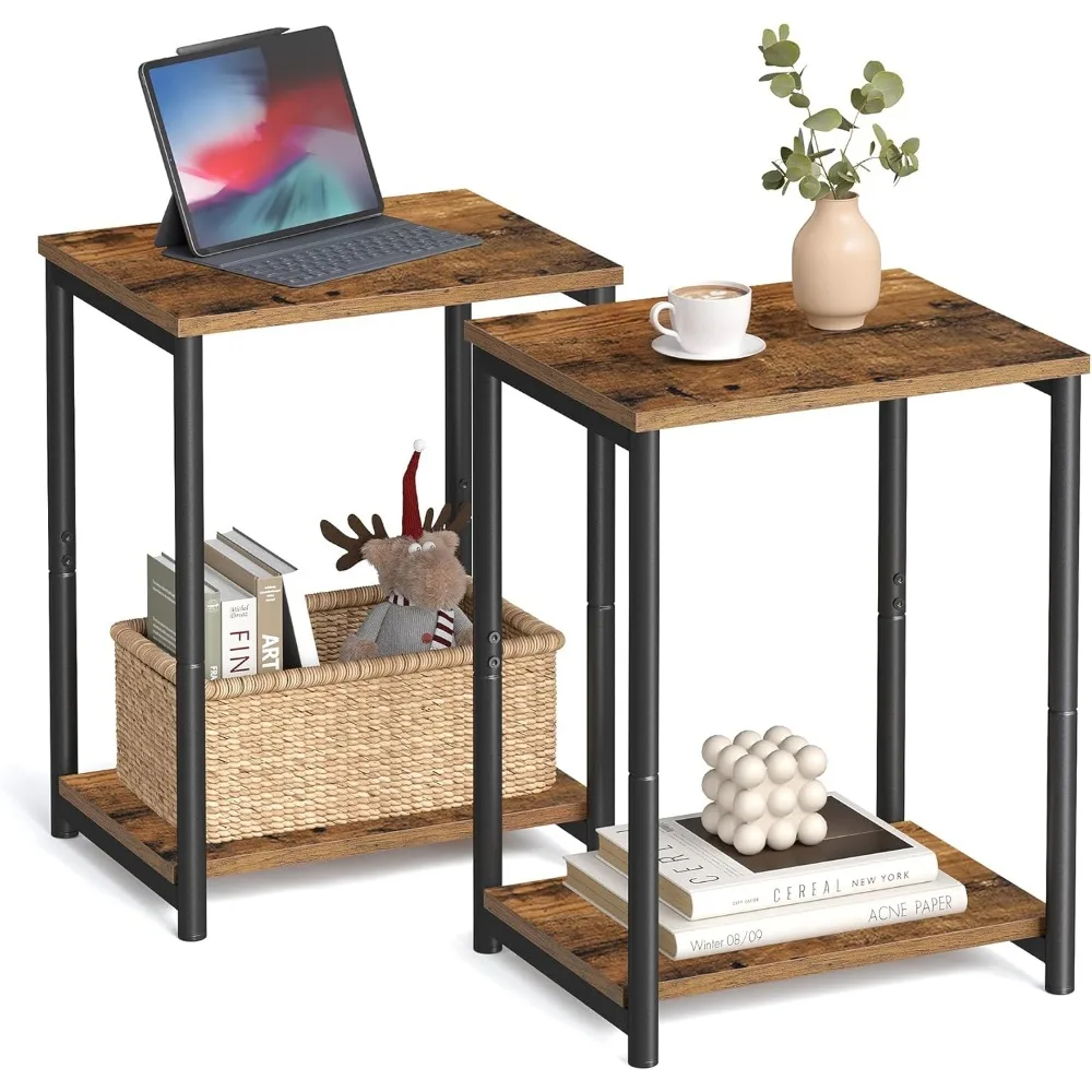 Side Tables Set of 2, Small End Table, Nightstand for Living Room, Bedroom, Office, Bathroom, Rustic Brown and Black ULET272B01
Side Tables Set of 2, Small End Table, Nightstand for Living Room, Bedroom, Office, Bathroom, Rustic Brown and Black ULET272B01