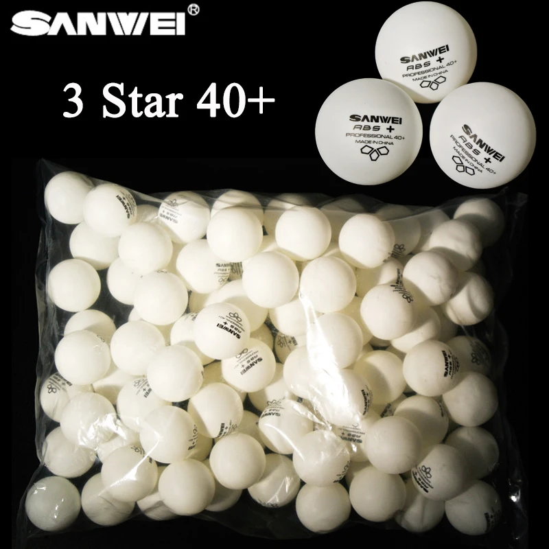 SANWEI Table Tennis Balls 3 Star 40+ Seamed ABS New Material Durable High Bounce White Ping Pong Balls for Training 100/200pcs
SANWEI Table Tennis Balls 3 Star 40+ Seamed ABS New Material Durable High Bounce White Ping Pong Balls for Training 100/200pcs