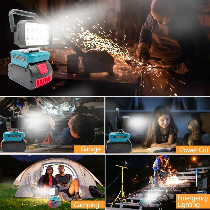 A93E-18 Beads LED Work Lights Handheld Lamp Portable Lanterns Flashlight Spotlights Torch For 18V Li- Battery BAT618
A93E-18 Beads LED Work Lights Handheld Lamp Portable Lanterns Flashlight Spotlights Torch For 18V Li- Battery BAT618
