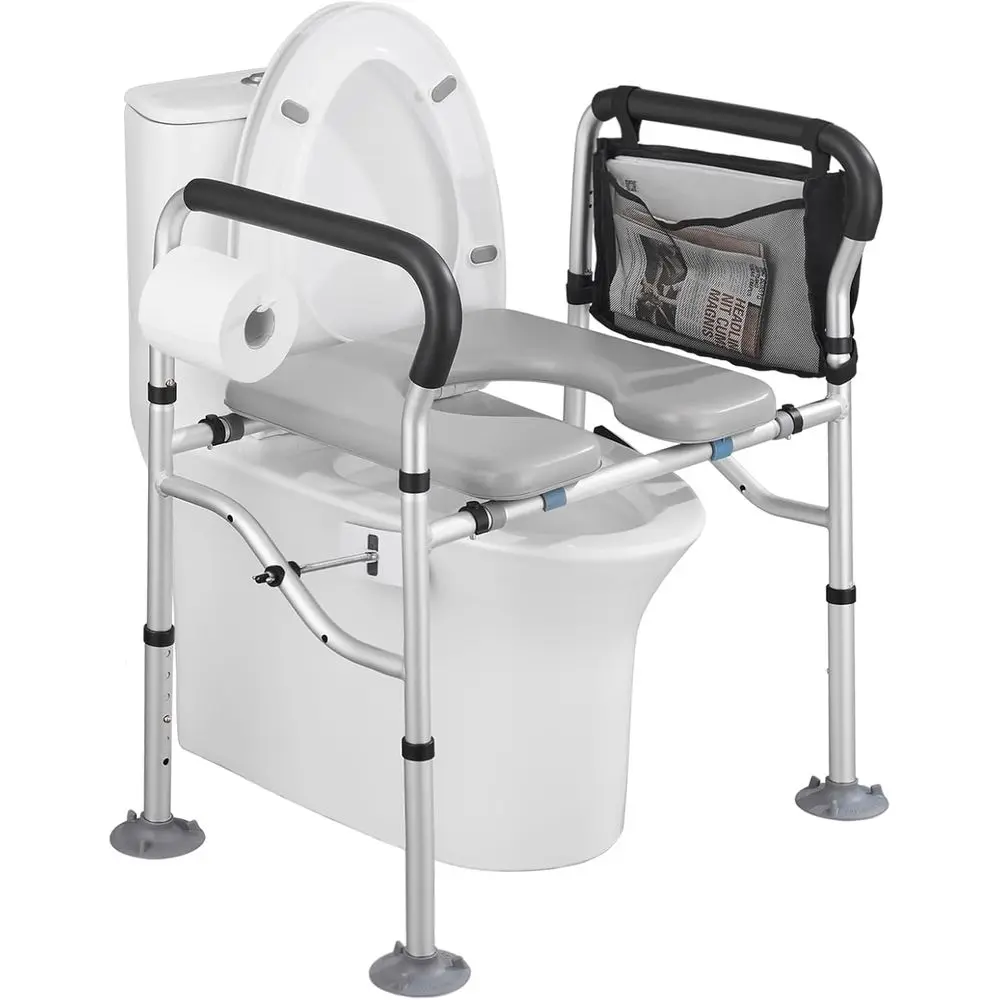 Elevated Toilet Seat with Handles and Padded Support for 400lbs, Suitable for Elderly, Pregnant, or Mobility Assistance
Elevated Toilet Seat with Handles and Padded Support for 400lbs, Suitable for Elderly, Pregnant, or Mobility Assistance
