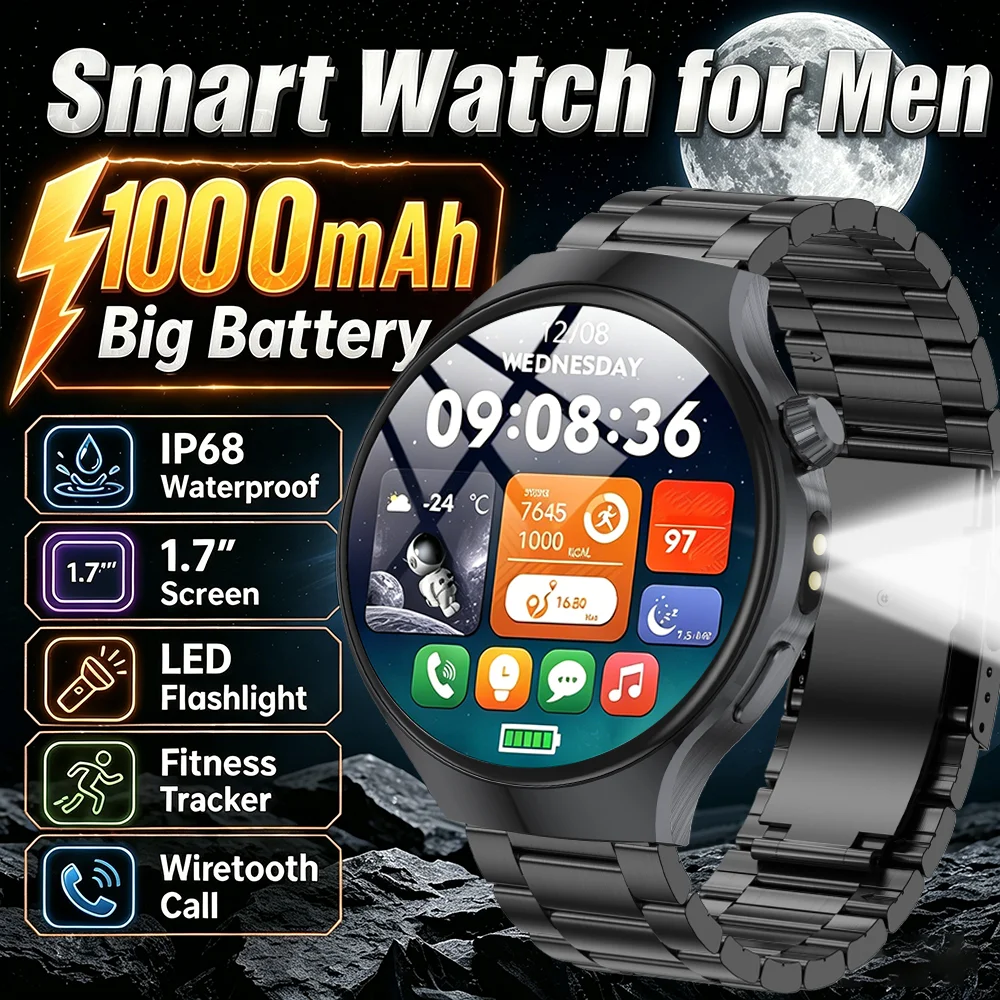 New T-Rex3 1000mAh Large Battery Durable Adult Smart Watch 1.7-inch GPS trackr Compass 5ATM Waterproof BT Call Sports Smartwatch
New T-Rex3 1000mAh Large Battery Durable Adult Smart Watch 1.7-inch GPS trackr Compass 5ATM Waterproof BT Call Sports Smartwatch