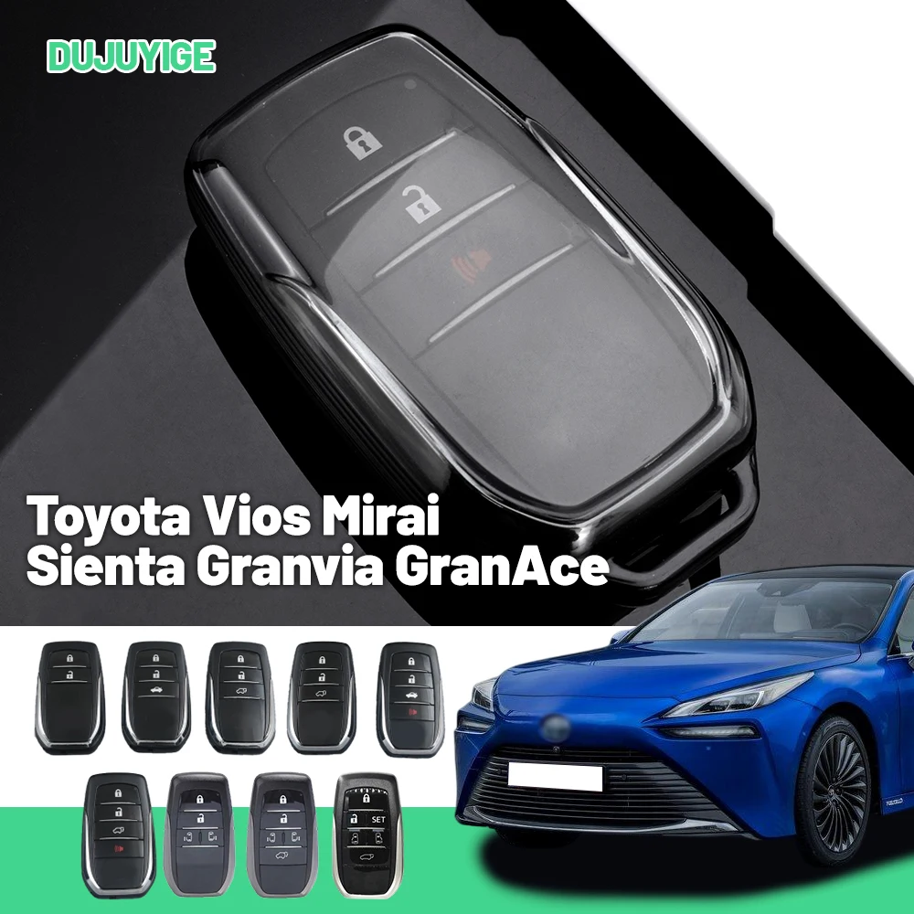 Clear TPU Car Key Case For Toyota Vios Mirai Sienta Granvia GranAce bZ4X Key Fob Cover Protector Shell Auto Accessories
Clear TPU Car Key Case For Toyota Vios Mirai Sienta Granvia GranAce bZ4X Key Fob Cover Protector Shell Auto Accessories
