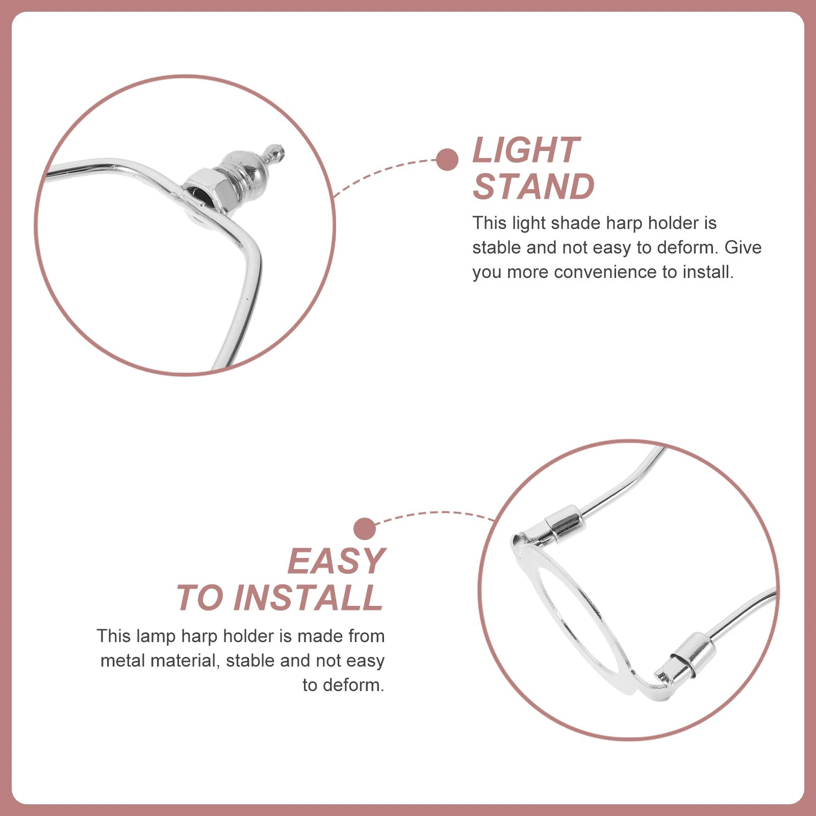 2pcs Floor Lamp Shade Harp Holder Alloy Bracket Rustproof Durable E27 Horn Lamp Frame Heavy Duty Light Saddle Adapter Lampshade
2pcs Floor Lamp Shade Harp Holder Alloy Bracket Rustproof Durable E27 Horn Lamp Frame Heavy Duty Light Saddle Adapter Lampshade