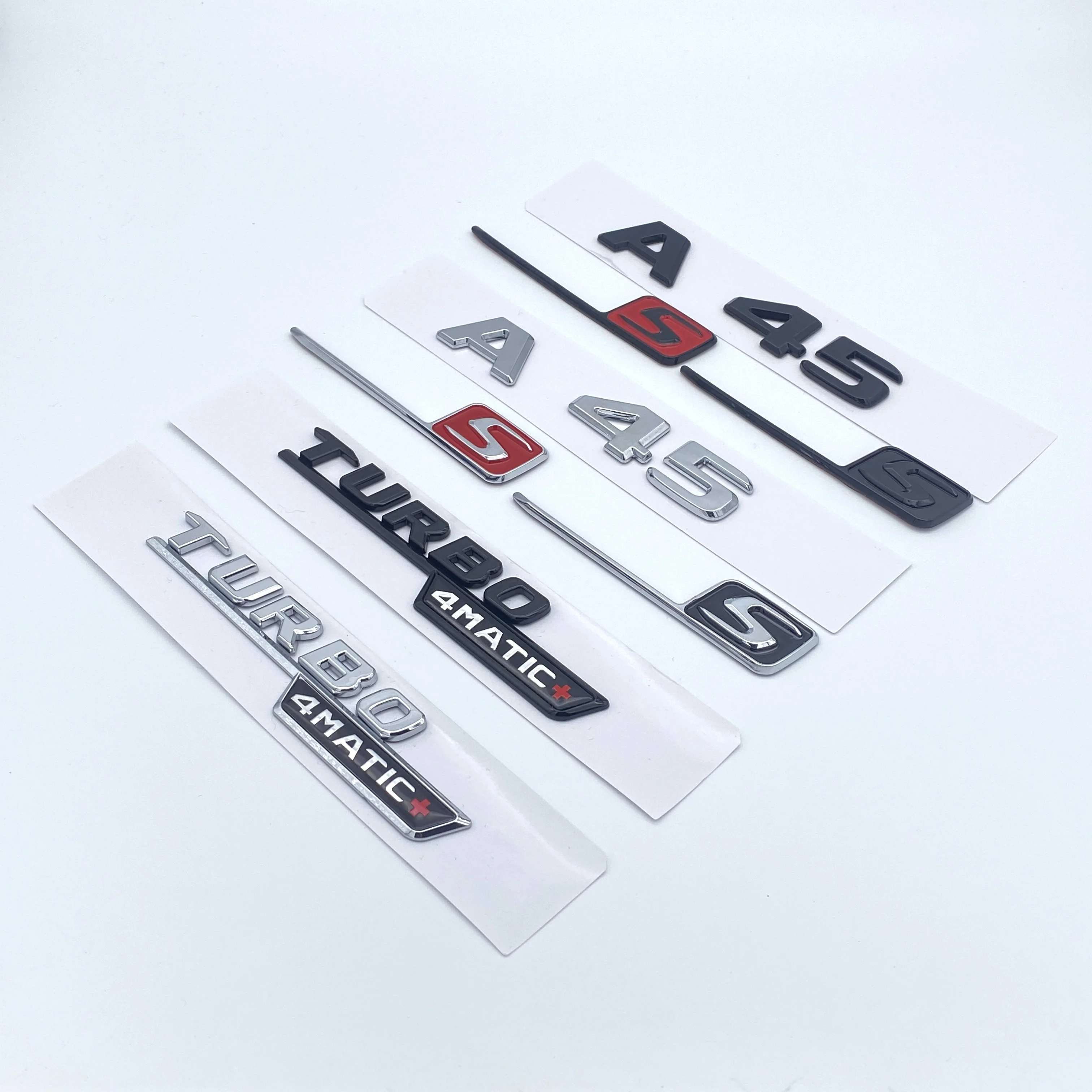 3D Stereoscopic ABS Chrome Black Letters A45 A45S Turbo4Matic Emblem For W176 W177 Series Car Fender Trunk Rear Car Logo Sticker
3D Stereoscopic ABS Chrome Black Letters A45 A45S Turbo4Matic Emblem For W176 W177 Series Car Fender Trunk Rear Car Logo Sticker
