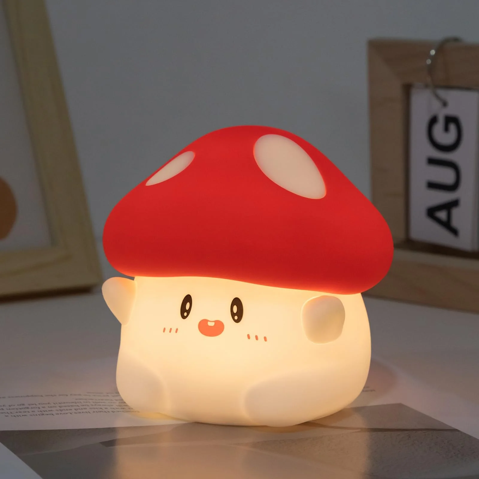 Mushroom LED Night Light 2 Levels Dimmable Rechargeable Timing Function Touch Silicone Lamp Toy Gift for Kids, for Bedside Dorm 
Mushroom LED Night Light 2 Levels Dimmable Rechargeable Timing Function Touch Silicone Lamp Toy Gift for Kids, for Bedside Dorm