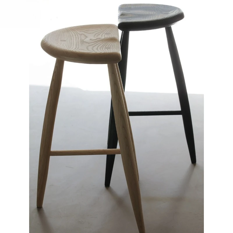 Household high chair Black carbonized bar chair, ash wood high stool
Household high chair Black carbonized bar chair, ash wood high stool