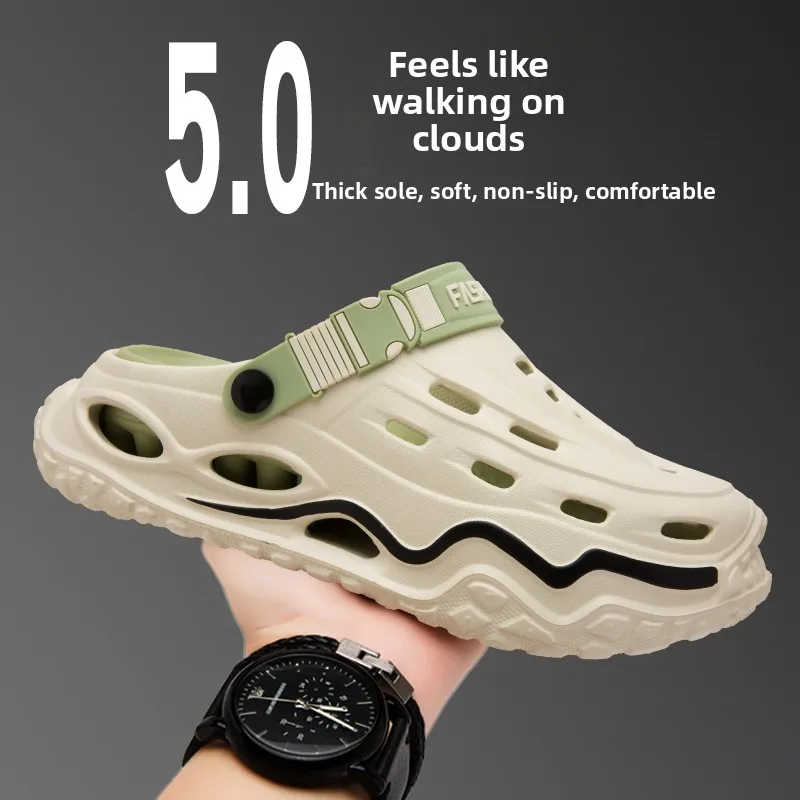 Men's Summer New Hole Shoes Slippers Thick Bottom Anti-Slip Wear-Resistant Breathable Casual Slippers Indoor Outdoor Slippers
Men's Summer New Hole Shoes Slippers Thick Bottom Anti-Slip Wear-Resistant Breathable Casual Slippers Indoor Outdoor Slippers