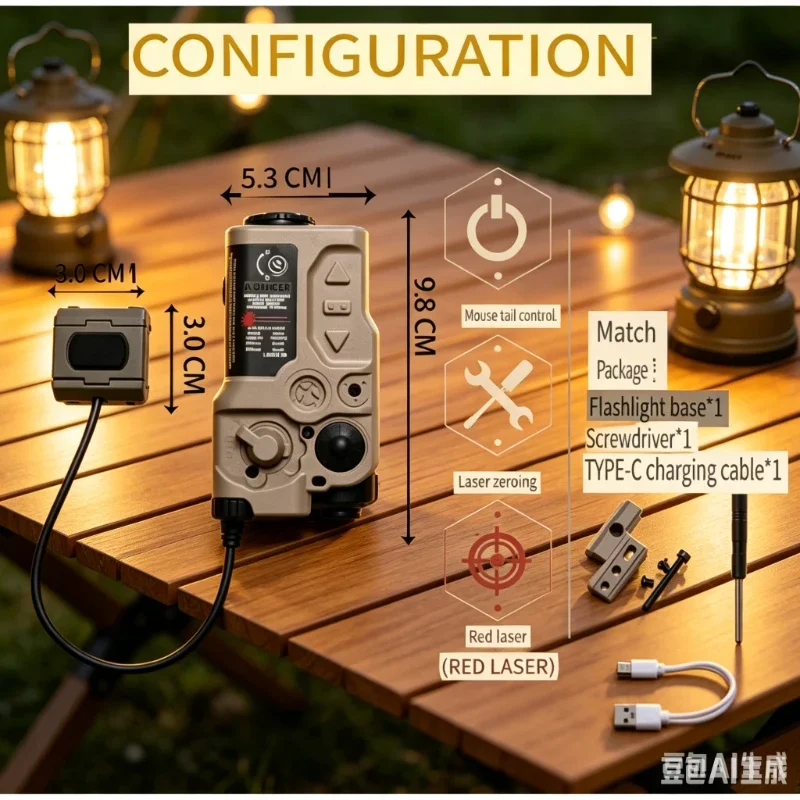 RAID Type Red Green Light Module, Versatile Tactical Light Fits 20mm Rail, Outdoor Sport Toy Accessories
RAID Type Red Green Light Module, Versatile Tactical Light Fits 20mm Rail, Outdoor Sport Toy Accessories