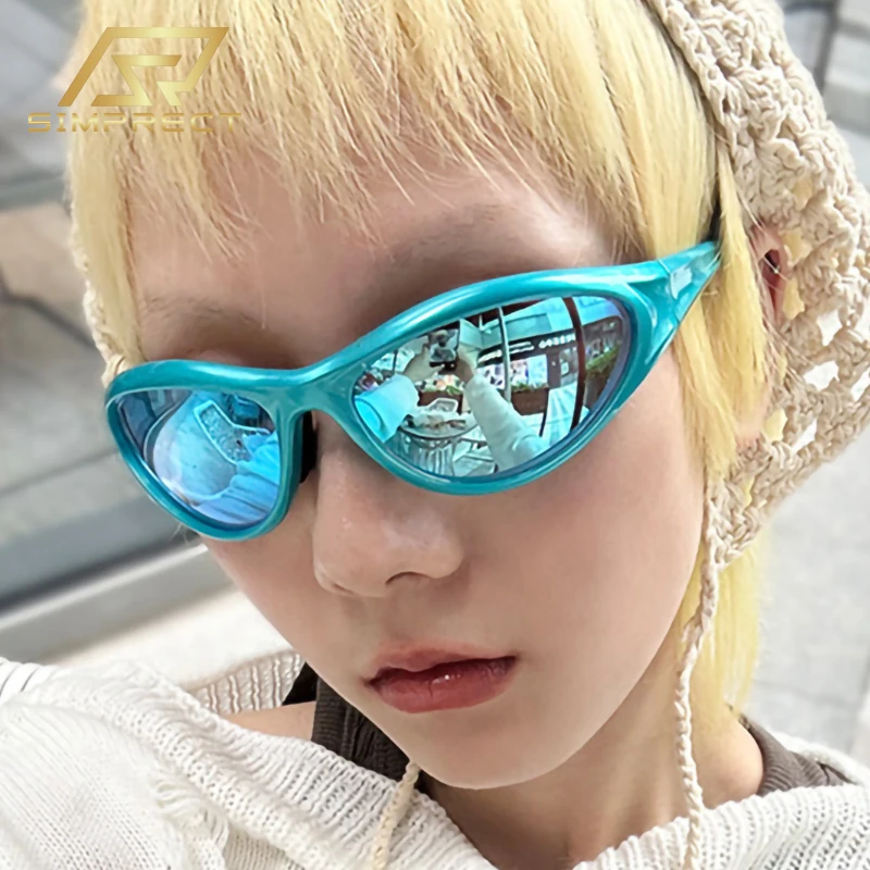 SIMPRECT Fashion Y2K Sunglasses Women 2023 Luxury Brand Quality Designer UV Protection Sport Goggle Mirror Sun Glasses For Men
SIMPRECT Fashion Y2K Sunglasses Women 2023 Luxury Brand Quality Designer UV Protection Sport Goggle Mirror Sun Glasses For Men