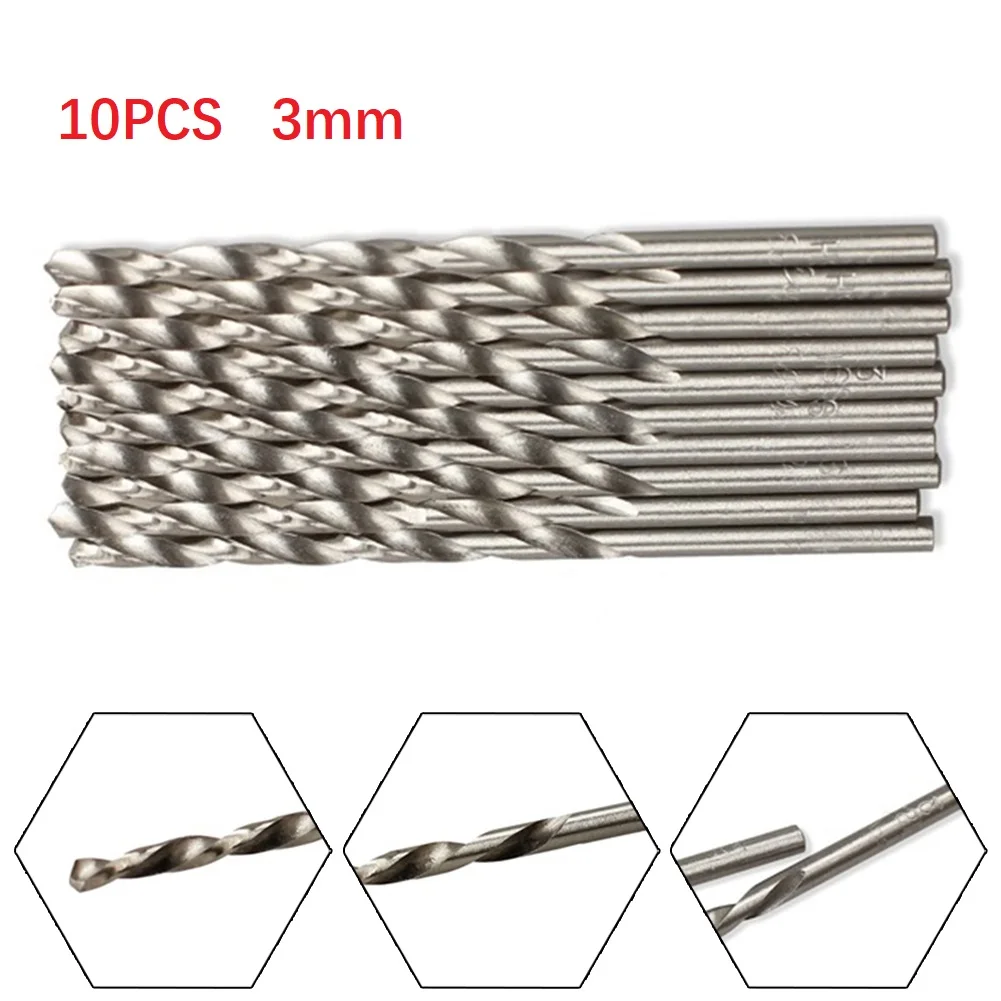Pack of Ten High Speed Steel Drill Bits at 3mm Size for Use in For Electric Drilling Applications on Multiple Materials
Pack of Ten High Speed Steel Drill Bits at 3mm Size for Use in For Electric Drilling Applications on Multiple Materials