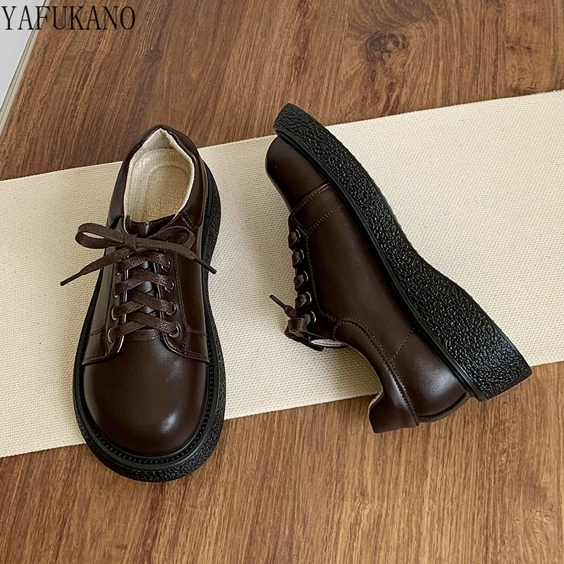 British Style Thick Sole Small Leather Shoes Mori Literary Retro Flat Shoes Original Handmade College Style Lace Up Casual Shoes
British Style Thick Sole Small Leather Shoes Mori Literary Retro Flat Shoes Original Handmade College Style Lace Up Casual Shoes