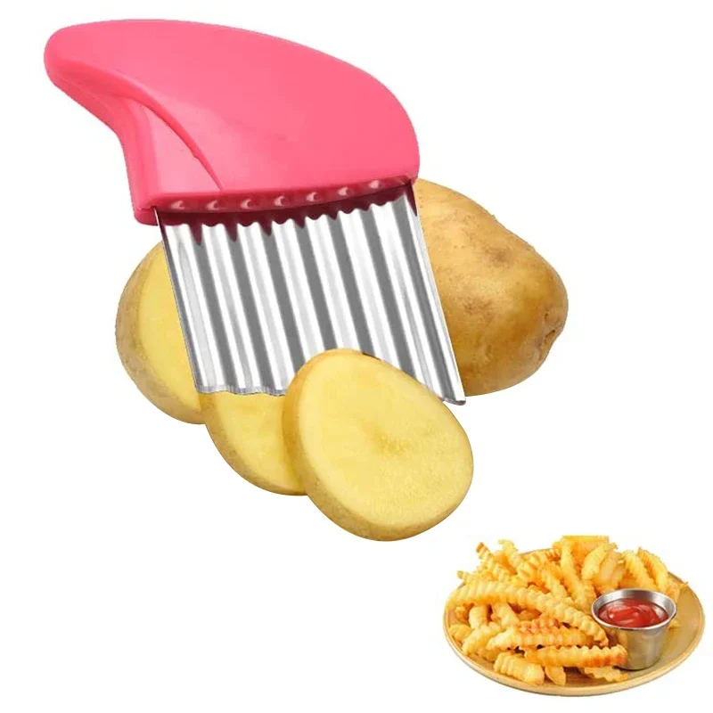 1Pcs Stainless Steel Potato Chip Slicer Dough Vegetable Fruit Crinkle Wavy Slicer Knife Potato Cutter Chopper French Fry Maker
1Pcs Stainless Steel Potato Chip Slicer Dough Vegetable Fruit Crinkle Wavy Slicer Knife Potato Cutter Chopper French Fry Maker