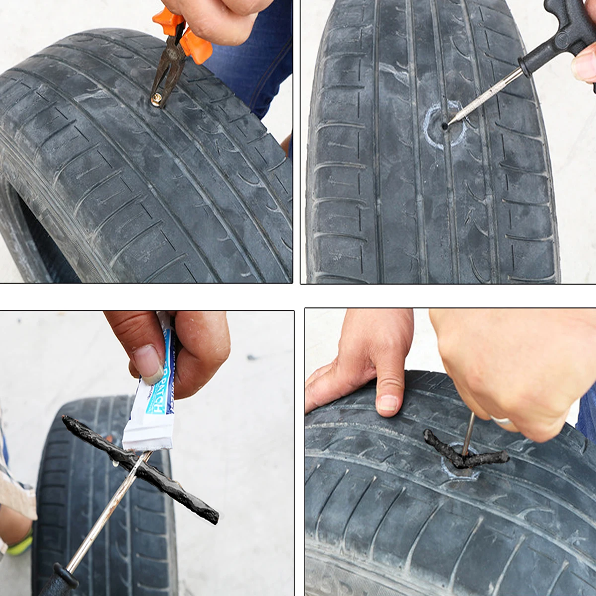 50pcs Tire Repair Strip Butyl Rubber Sealing Car Motorcycle Puncture Kit Patch String Plug Tool Efficient Durable
50pcs Tire Repair Strip Butyl Rubber Sealing Car Motorcycle Puncture Kit Patch String Plug Tool Efficient Durable